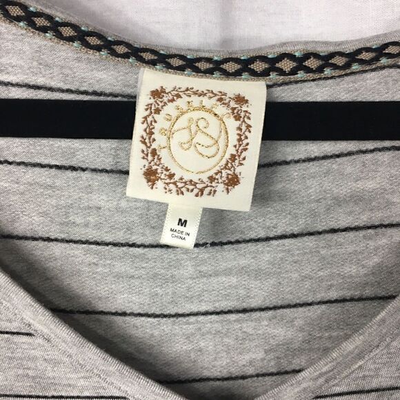 Truself gray striped Medium short sleeved teeshirt - Picture 5 of 5